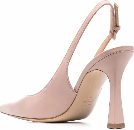 Neutrals Roberto Festa Sling-back Leather Mules