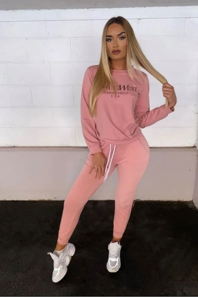 Rose Saint West Jumper and Jogger Loungewear Set by Ye