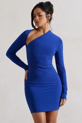 Royal Blue Cut-Out Mini Dress