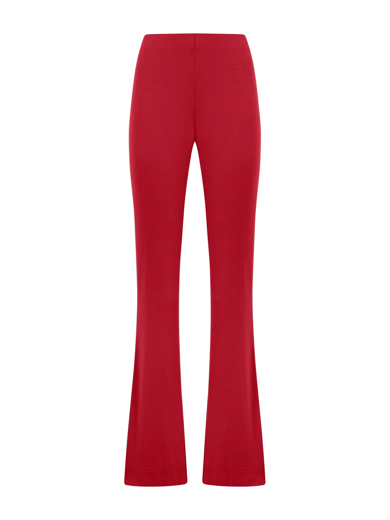 Flared Viscose Crêpe Jersey Trousers - Salsa