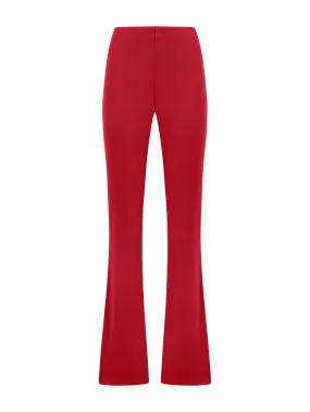 Flared Viscose Crêpe Jersey Trousers - Salsa