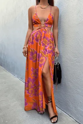 Orchid Maxi Dress with Ruffle