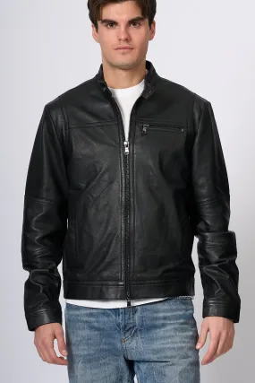 Schott Black Leather Men's Biker