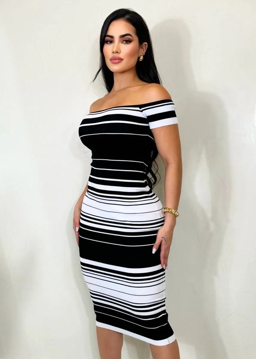 Black/White Always Wanted Dress