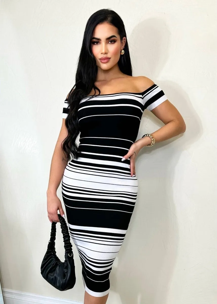 Black/White Always Wanted Dress