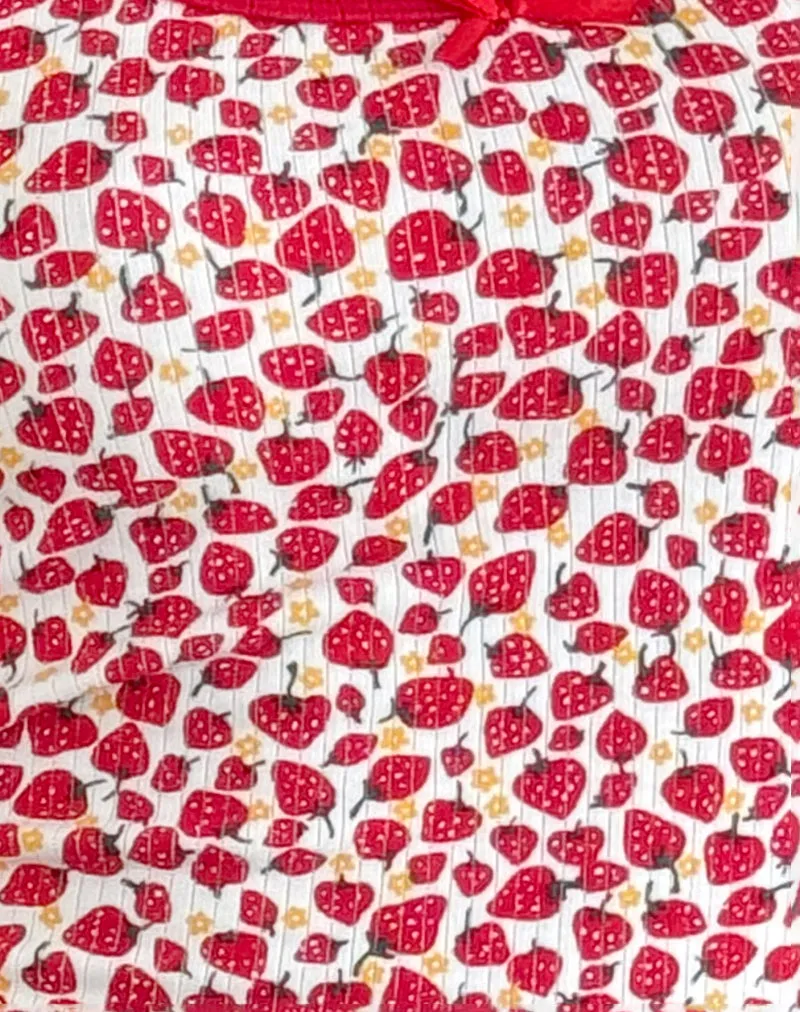 Strawberry 2023 Print Grodi Fitted Top