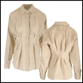 Office-ready Linen Top with Long Sleeves by MaxMara