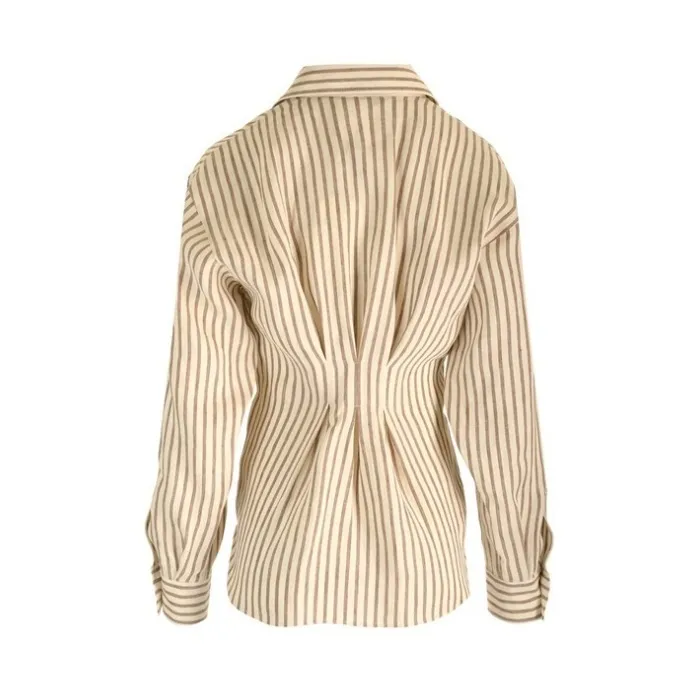 Office-ready Linen Top with Long Sleeves by MaxMara