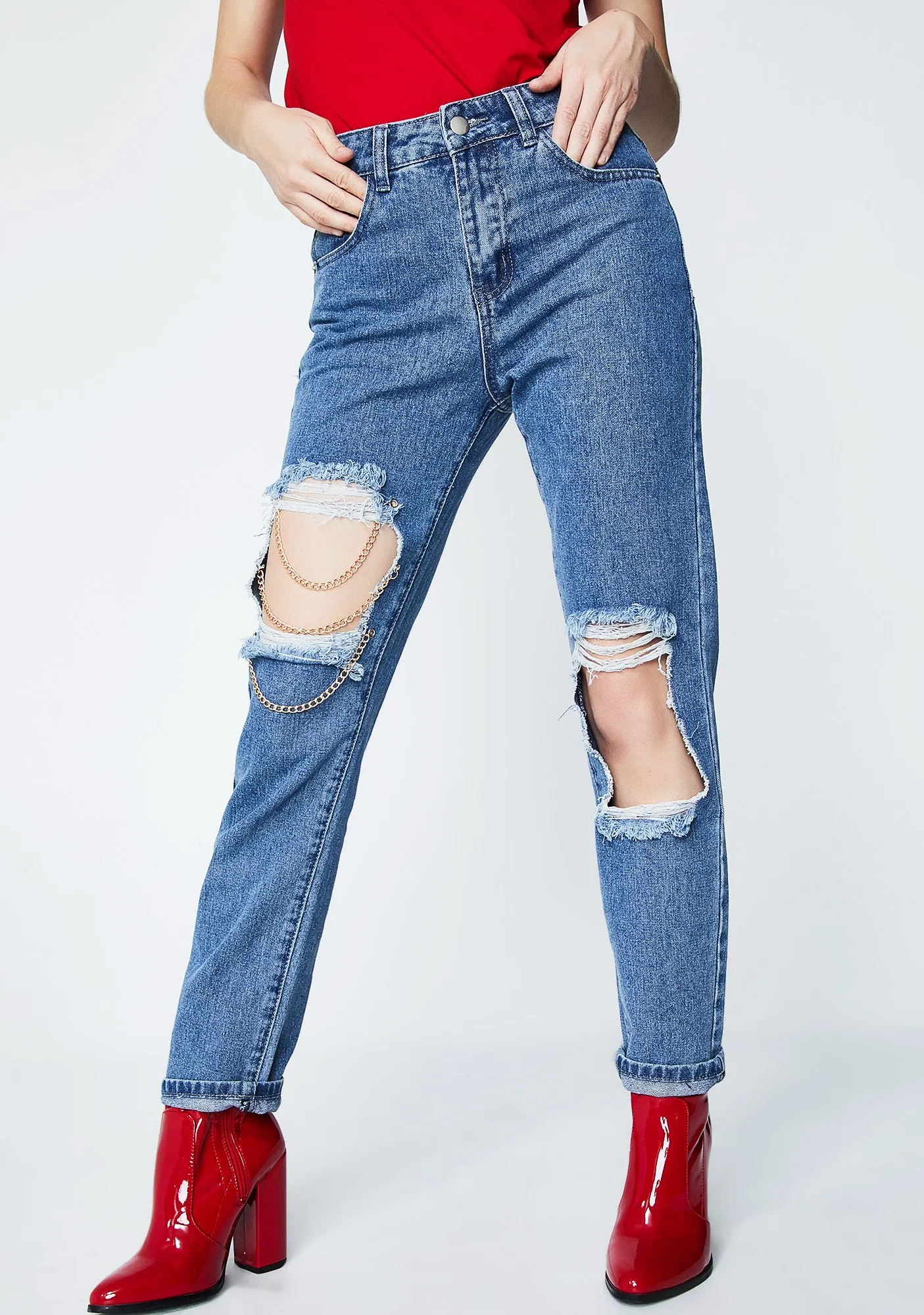 Stylish Distressed Denim