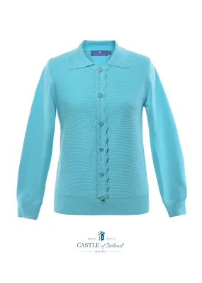 Blue Collar Button Detail Jumper Castle