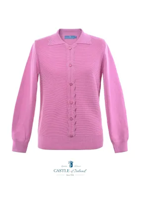 Pink Collar Button Detail Jumper Castle