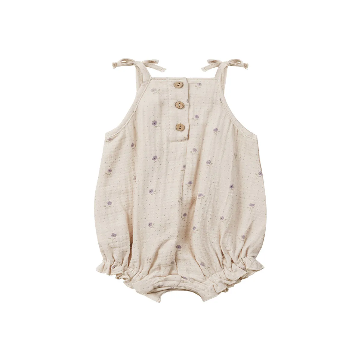 Cotton Terry Bubble Romper with BABY Pink Applique - Cream by oh baby!