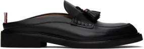 Thom Browne Black Tassel Loafer Mules