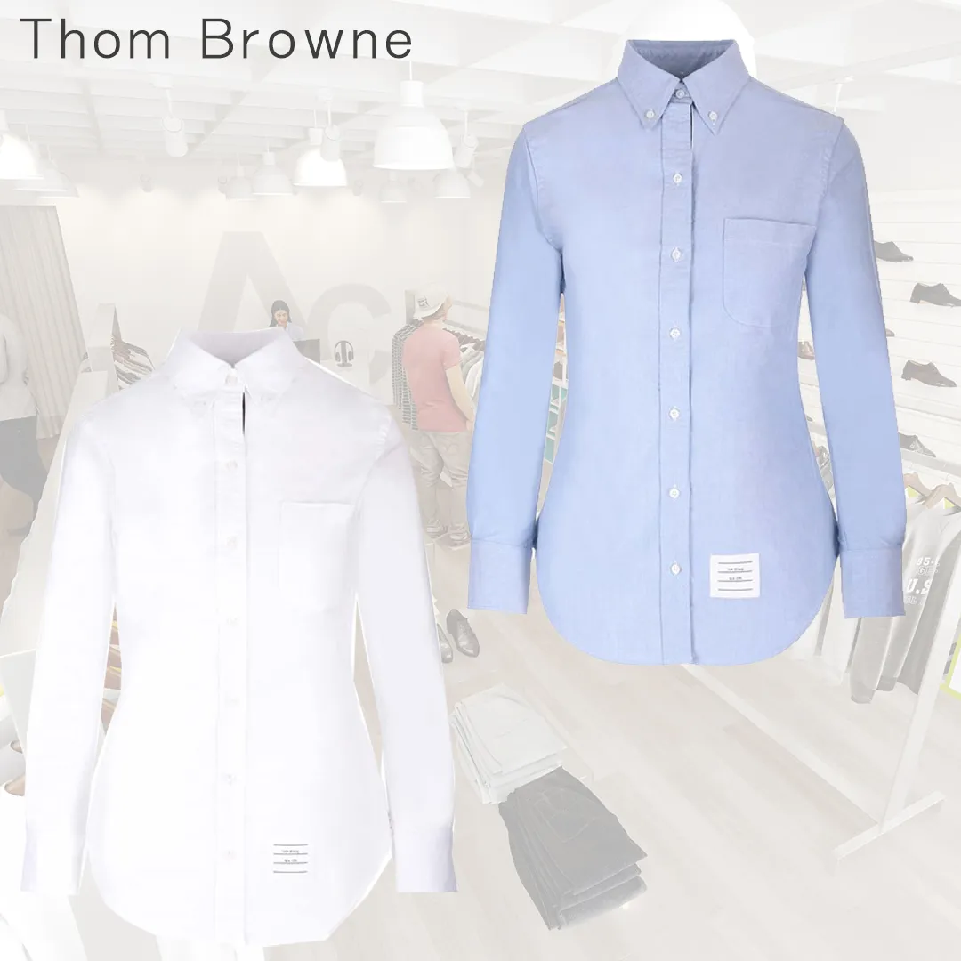 THOM BROWNE Elegant Style Cotton Shirts & Blouses