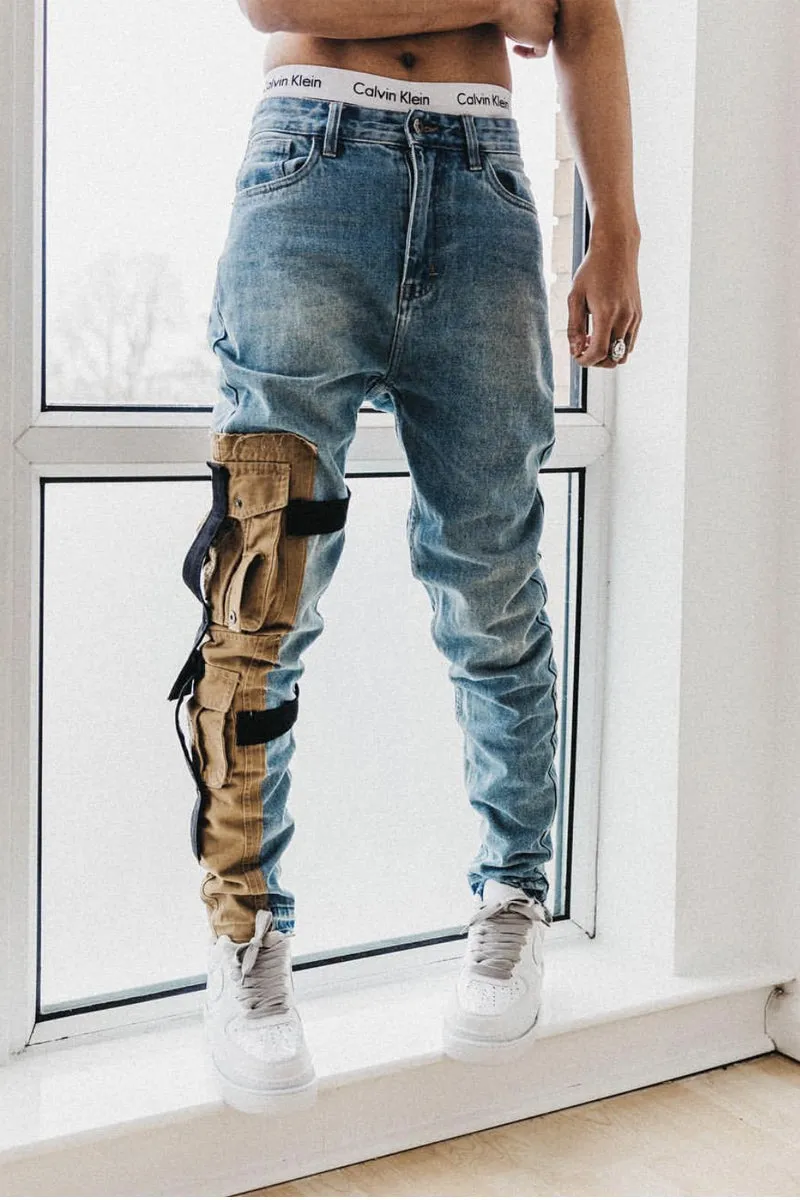 Tooling Distressed Denim Bottoms