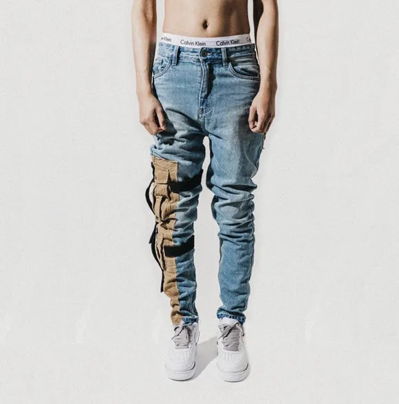 Tooling Distressed Denim Bottoms