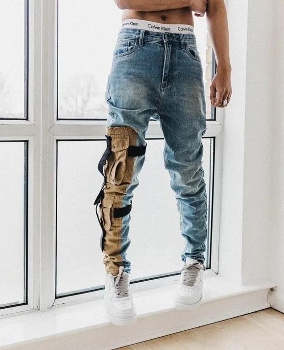 Tooling Distressed Denim Bottoms