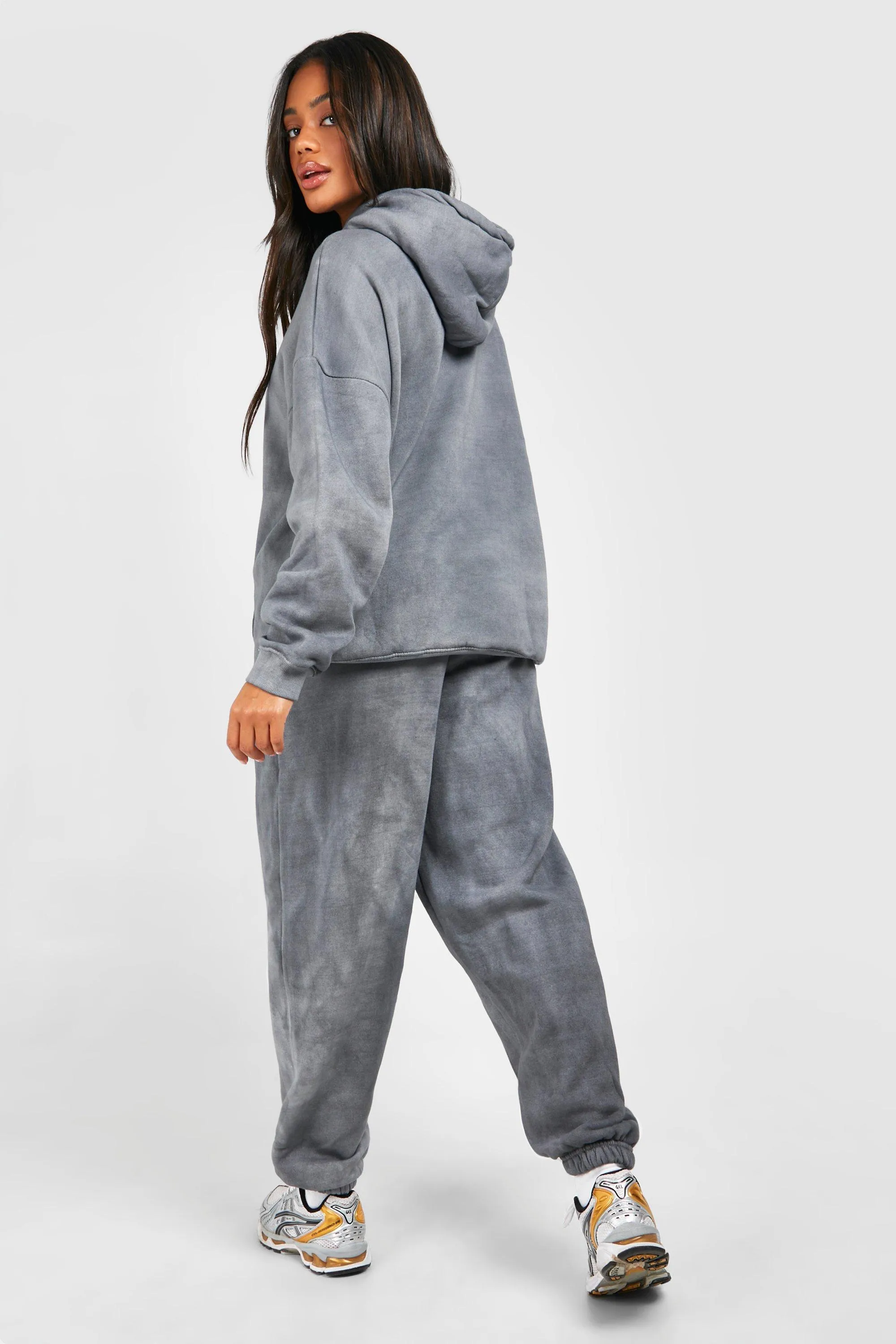 Oversized Hooded Overdyed Tracksuit