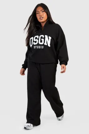 boohoo Plus Size Applique Dsgn Studio Jogger Tracksuit