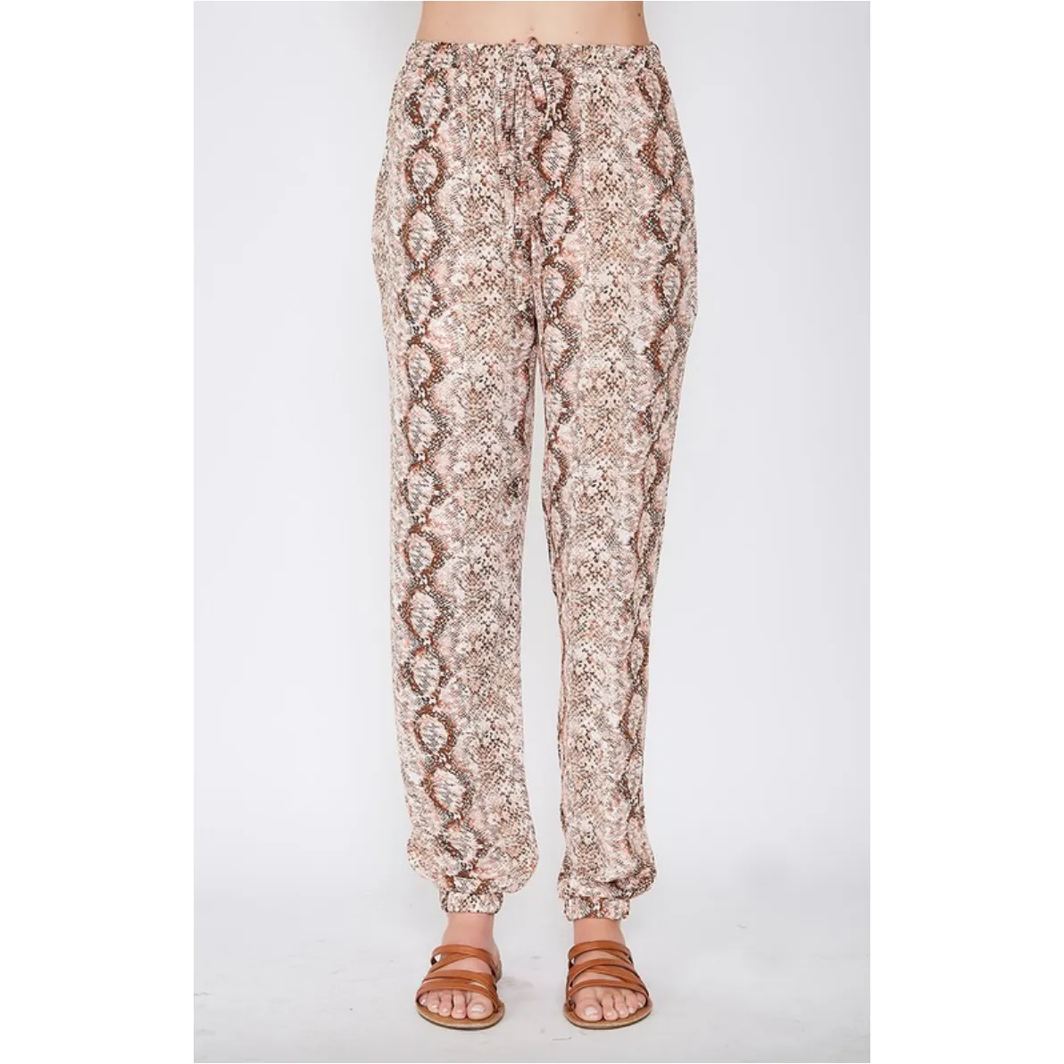 Trendy Snake Print Sweatpants