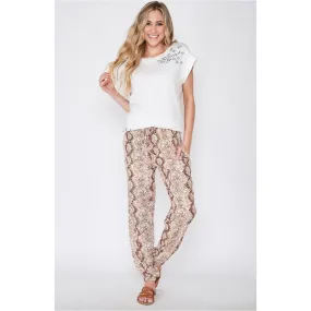 Trendy Snake Print Sweatpants