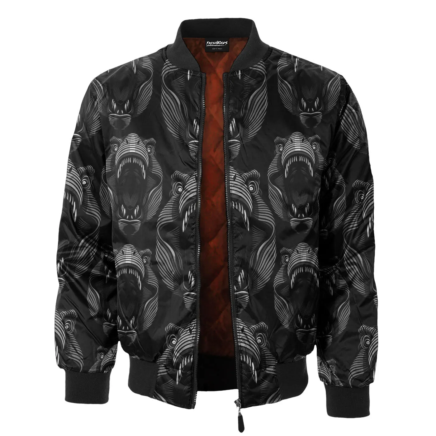 Dinosaur-themed Bomber Jacket