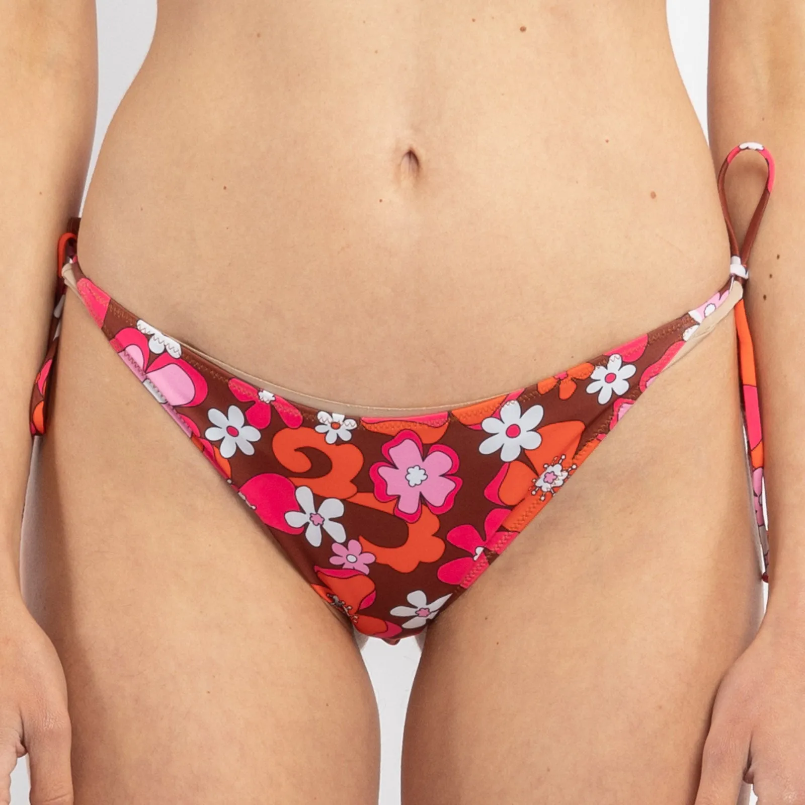 Floral Print Virgo Slip Bikini with Laces