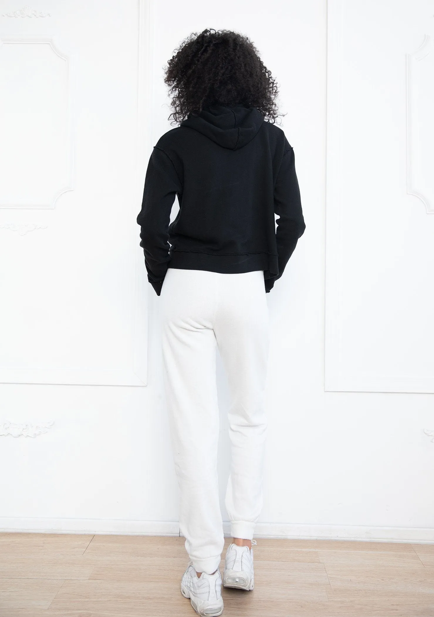 White Ski Style Jogger Pants