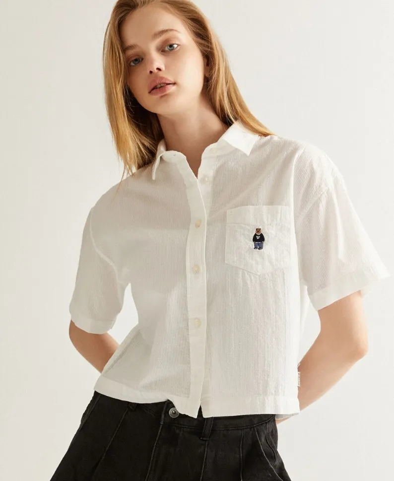 Casual Style Street Style Logo Shirts & Blouses