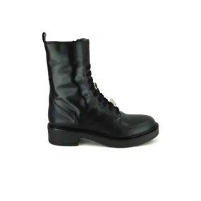 Nala10 Black Leather Ankle Boot - Al Siletto | Al Siletto