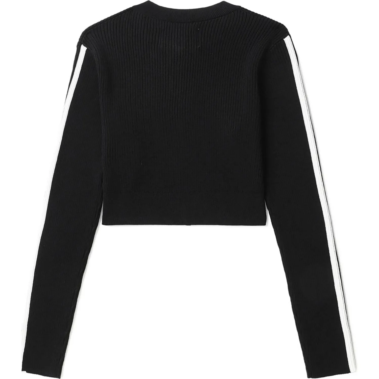 APEE Ladies Ribbed Zip Up Knit Top