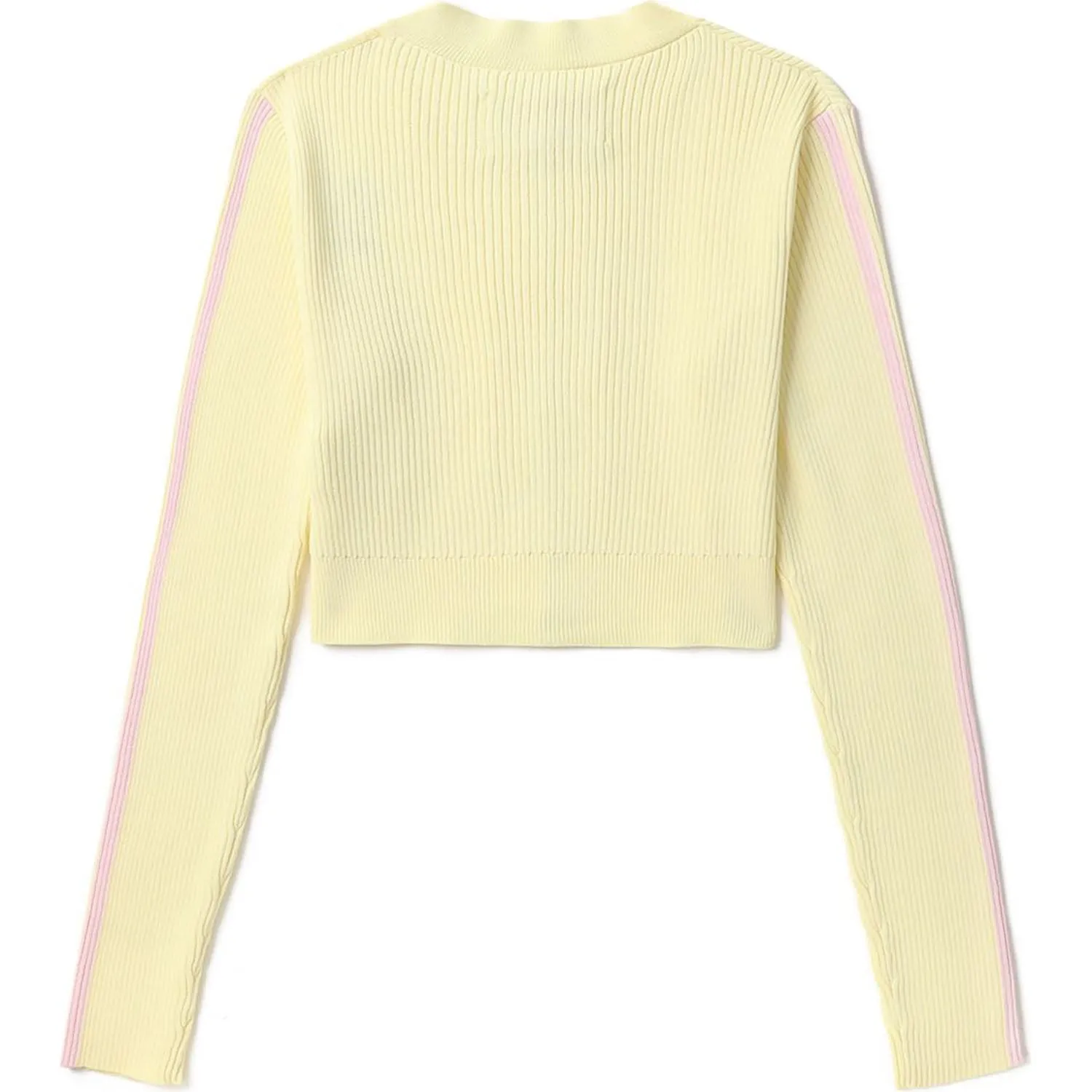 APEE Ladies Ribbed Zip Up Knit Top