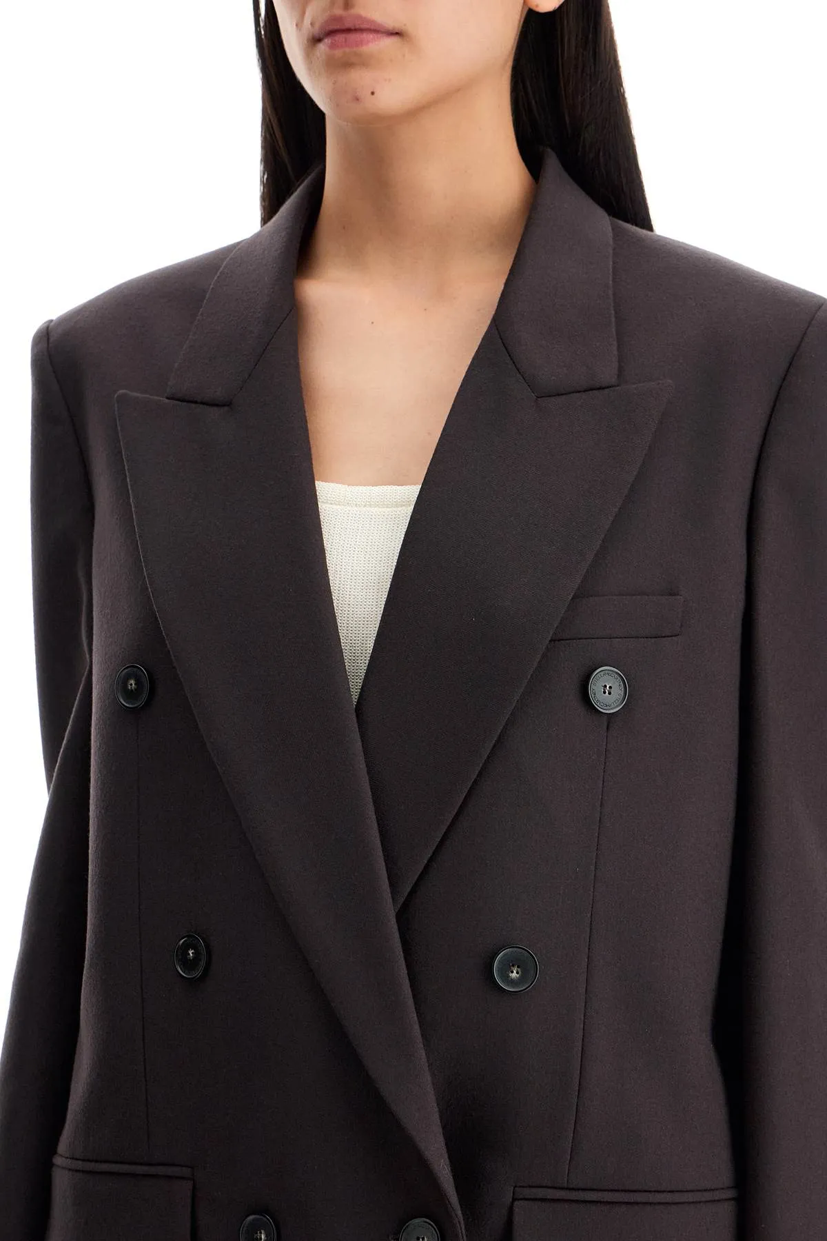 wool double breasted blazer