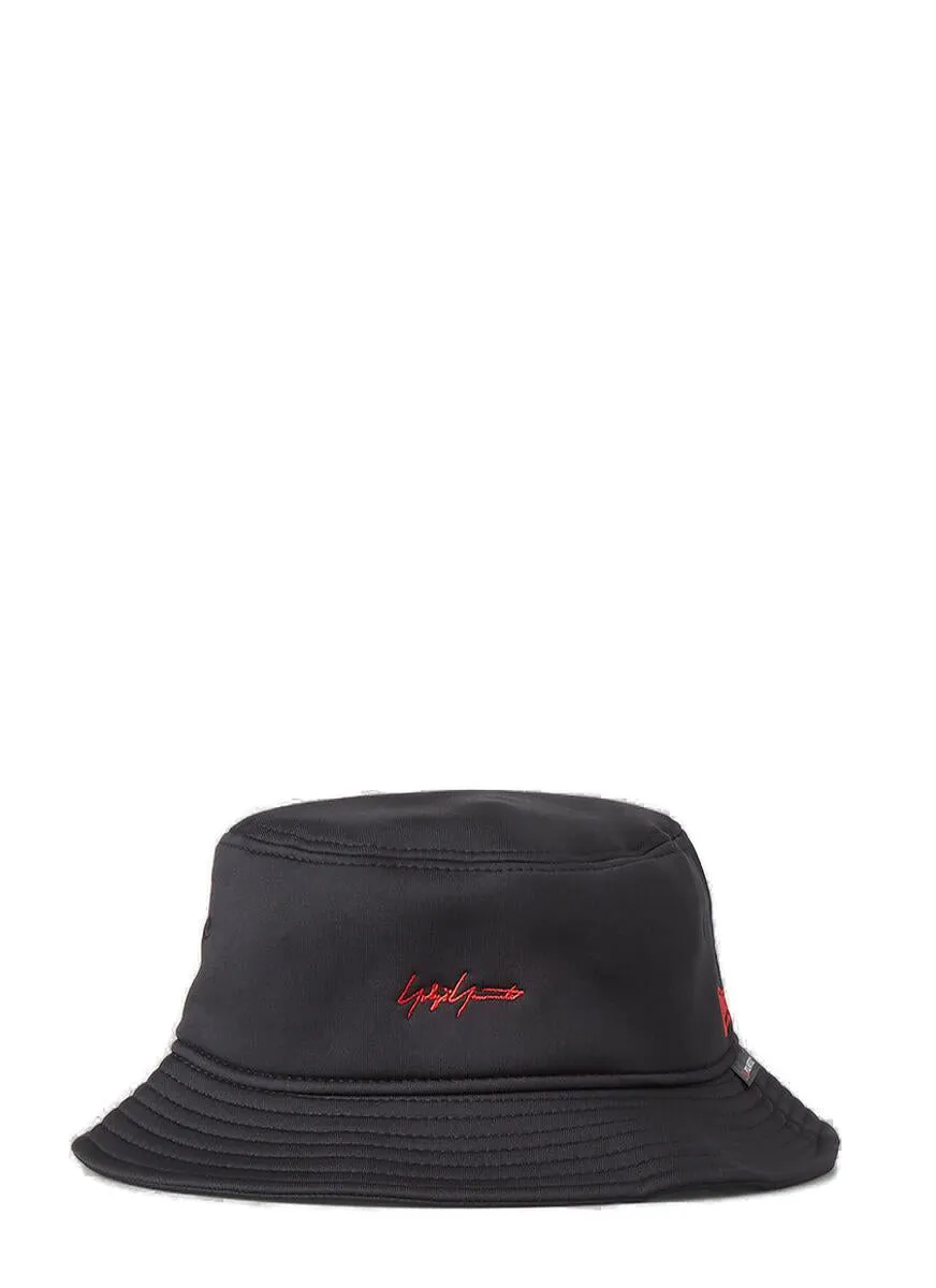 Narrow-Brim Logo Embroidered Bucket Hat by Yohji Yamamoto