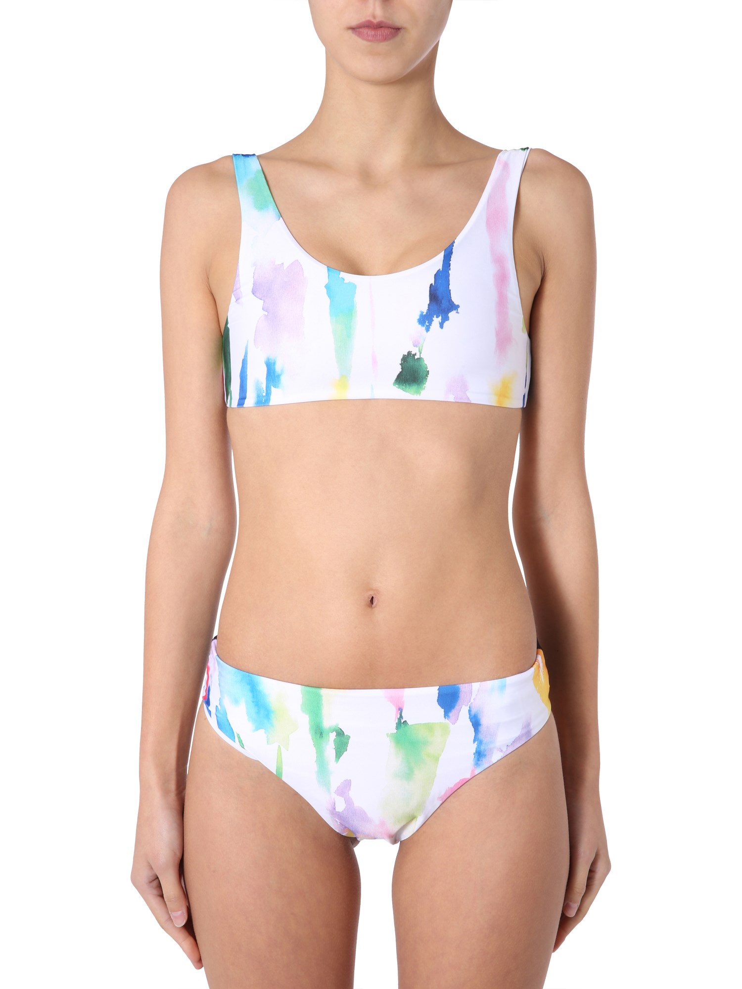 CERE CECILE SLIP BIKINI BOTTOM WITH PRINT AND LOGO