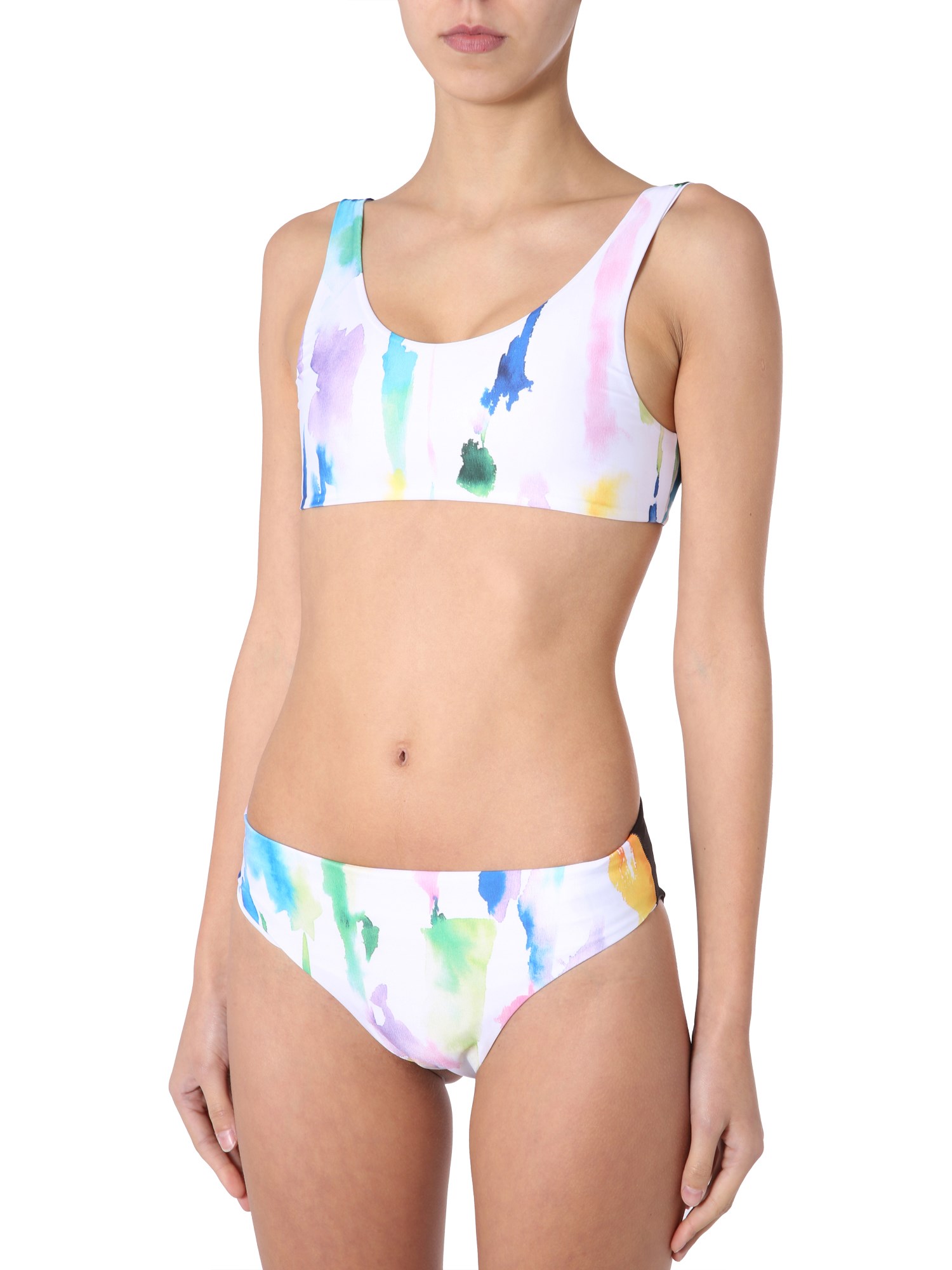 CERE CECILE SLIP BIKINI BOTTOM WITH PRINT AND LOGO